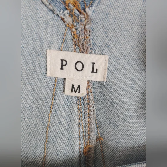 NWT!! POL, Chic Overalls with Embroidery Detail. Size M - Picture 7 of 12
